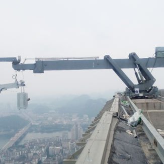 柳州地王大厦双摇杆式擦窗机